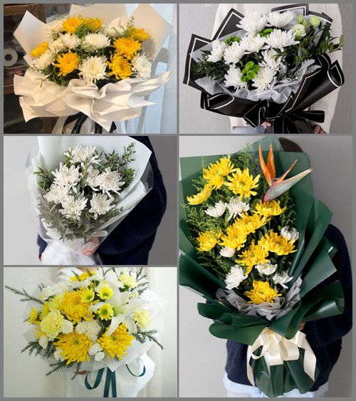贵州毕节市纳雍县中岭镇河坝村白事花束代送